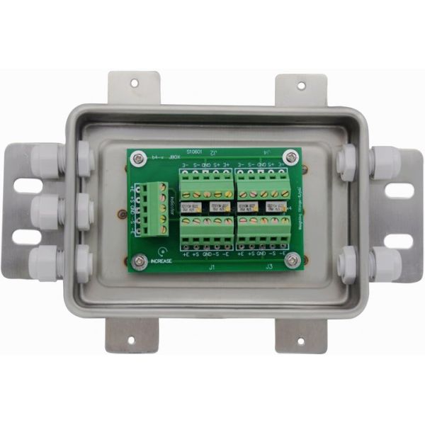 Stainless steel 4-channel load cell junction box for 4 load cells