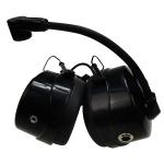 Paramotor helmet headset with Dynamic noise cancelling or electret microphone