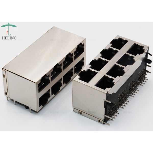 90 Degree Multiple Port RJ45 Female Jack MJ5988-B024-HRH1 1.5A 125VAC