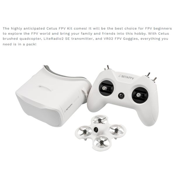 Cetus Fpv Kit Indoor Racing Rc Drone Rtf/bnf Vtx Frsky D 8 Vtx Literadio 2 Se Transmitter Vr02
