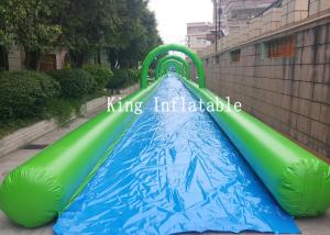 Quality Outdoor Giant PVC Inflatable Slip N Slide / Water Slide the city 100m city slide For Adults wholesale