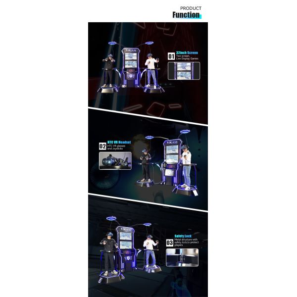 Indoor Vr Gaming Platform 9d VR Flight Shooting Game Simulator