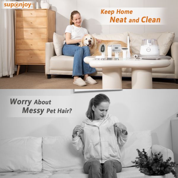 Low Noise Pet Dog Grooming Kit with Vacuum Tools and Dog Brush Set N.W/G.W. 2.5kg/5kg