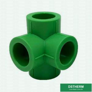 China Plastic PPR Equal Cross Pipe Fittings For Cold / Hot Water Supplying on sale