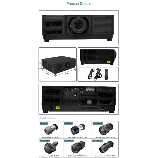 Powerful High Birghtness 3LCD Laser Projector 15000 Lumen For Big Screen Projection