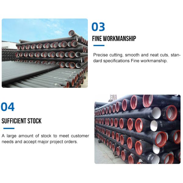 Direct Distribution of ROUND Ductile Iron Pipe with 6-30mm Wall Thickness