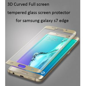 Samsung Galaxy S6 Edge tempered glass screen protector Edge to Edge full