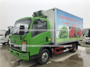 Quality Sinotruk HOWO 5 Tons Refrigerated Truck Vegetable Ice Cream Transport Freezer Truck wholesale