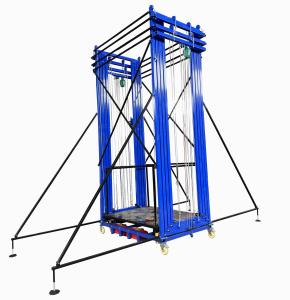 China 2-12m 500kg Electric Mobile Scaffolding Foldable Portable Remote Control Lifting Platform For Work on sale