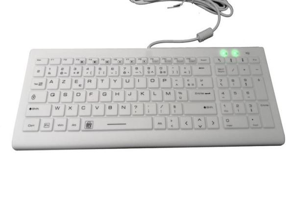 Cheap Medical Grade Washable Wireless Keyboard , Silicone Computer Keyboard With Scissor Switch for sale