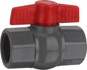China HJ PVC pipe fitting plastic compact ball valves with socket or thread on sale