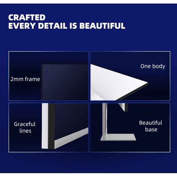27 Inch 1ms Frameless Gaming 4K Monitor 125% Type C Flat Screen IPS