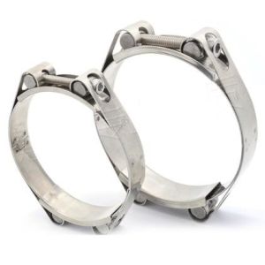 Customized Antirust Double Bolt Hose Clamp / High Pressure Sanitary Clamp