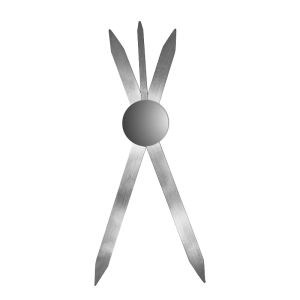 Aluminum Alloy Compass Eyebrow Ruler Adjustable Accurate Positioning Brow