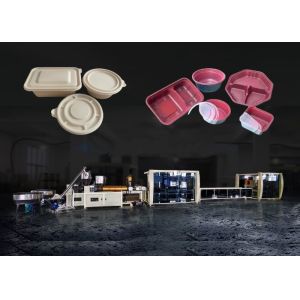 Quality Triple Screw Biodegradable Tableware Machine Plate Cutlery Making 60KW wholesale