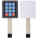 Custom 4x3 Array 12 Keys Matrix Membrane Switches Keypads With Embossed Metal