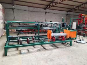 Double Wire  Chain Link Fence Equipment , PLC Control Chain Link Weaving Machine For Fence