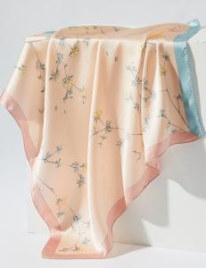Quality Wholesale Fashion Printed Design 100% Silk 65*65 Pocket Square Stock Silk Scarf For Ladies wholesale