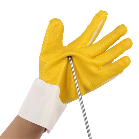 Latex Coated 10 Gauge Knitted Gloves for Palm and Back Protection in S-XXL Sizes