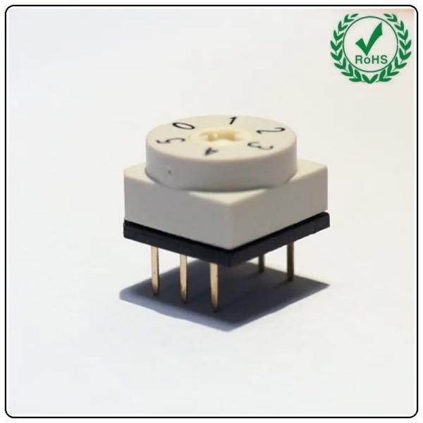 Cheap MDR-06 2x3 Rotate 6pin 6 Position DIP Rotary Code Switch , Binary Switch For PCL for sale