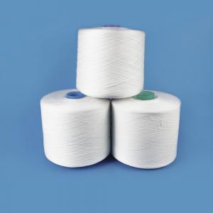 China 100 Percent Virgin Raw White 60 / 3  40/2 Spun Polyester Yarn on Plastic Cone on sale