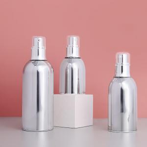 China 3.5OZ Silver Airless Pump Bottle 100ml For Serum Lotion on sale