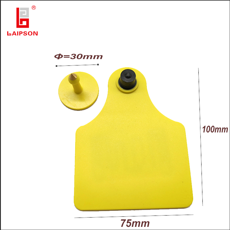 100mm Tamperproof Rfid Uhf Cattle Bovine Ear Tag With 6 Meters Range
