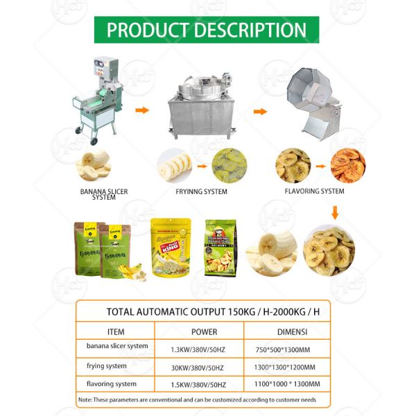 Plantain Chips Processing Equipment Small Scale Banana Chips Production Machine
