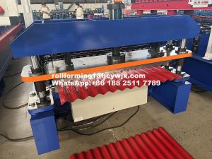 Chain Transmission Corrugated Sheet Rolling Machine With Omron Encoder And Hydraulic Cutting