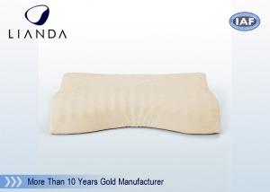 Quality Good Night Memory Foam Pillow With Wavy Humps Visco Elastic Core And Beige Velour Cover wholesale