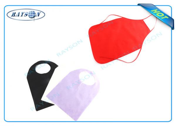 Cheap Colorful Disposable Bib and Apron PP Spunbond Non Woven For Household , Medical for sale