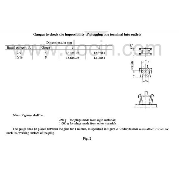 Russia Standard Plug Socket Tester Precision Gauge For GOST 7396.1-89 ( IEC 83-75 ) Group C STG-1G