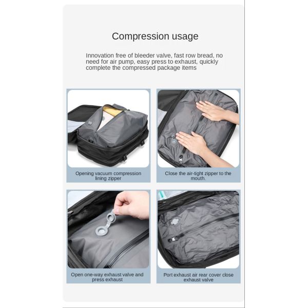 Multifunctional Airbag Men Business Backpack 600D Oxford Waterproof Backpack