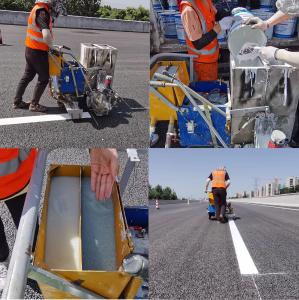 China Two Component Road Line Marking Machine Scraping Street Striping Marking Machine on sale