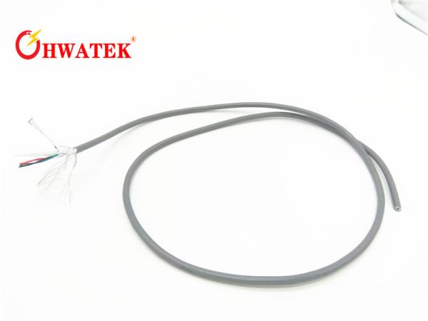 Cheap Stranded Bare Copper Servo Cable , Screened Encoder Cable With PVC Gray Outer Sheath for sale