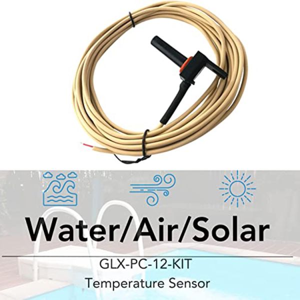 GLX-PC-12-KIT Pool Temperature Sensor Thermistor Water Air Solar With 15 Feet Cable