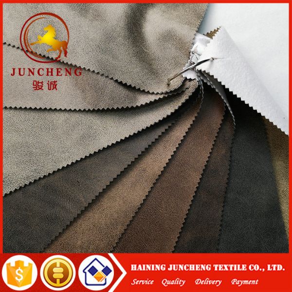 100% Polyester Bronzed Foil Embossed Faux Suede Fabric