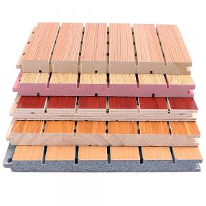 Quality Wood Plastic Composite PVC Wood Veneer Sound Proofing Panels Customized wholesale