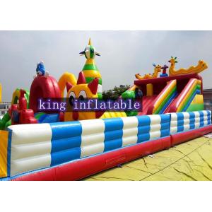 Inflatable Disney Amusement Park With Mickey Mouse And Donald Duck