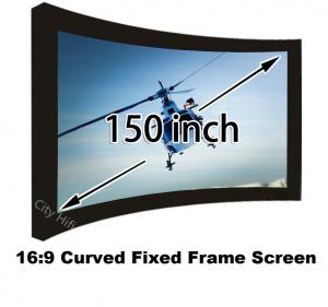 China Wholesale Low Price Embowed Fixed Screen 150 Matt White 16:9 Projector Curtain HD 4K on sale