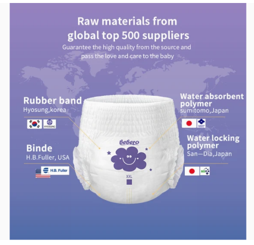 Bebero Diaper Natural Plant Care Series for Eco-Friendly and comfortable