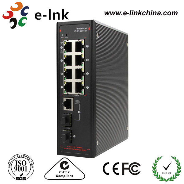 Quality 8 Port Gigabit Industrial Ethernet POE Network Switch For Ip Cameras / Security Cameras wholesale