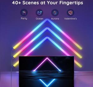 6pc/set  programmable TV led back light wifi APP digital rgb led bar lights DIY installation