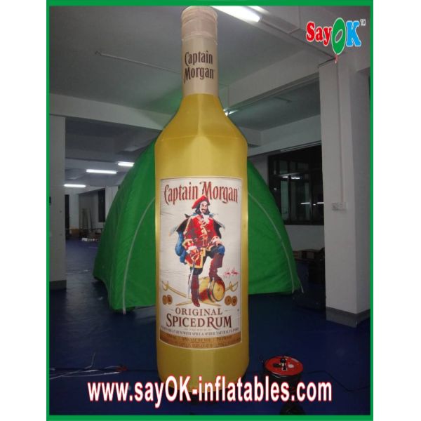 Polyester Yellow Inflatable Wine Bottle / commercial grade inflatables