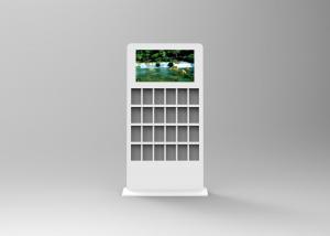 Quality AC240V 32 Inch white color  Floor Standing LCD digital signage Kiosk With Brochure Holder wholesale