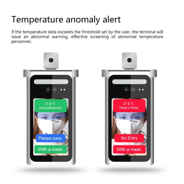 Cheap 7" Face Recognition Infrared Temperature Measurement Intelligent Access Control System for sale