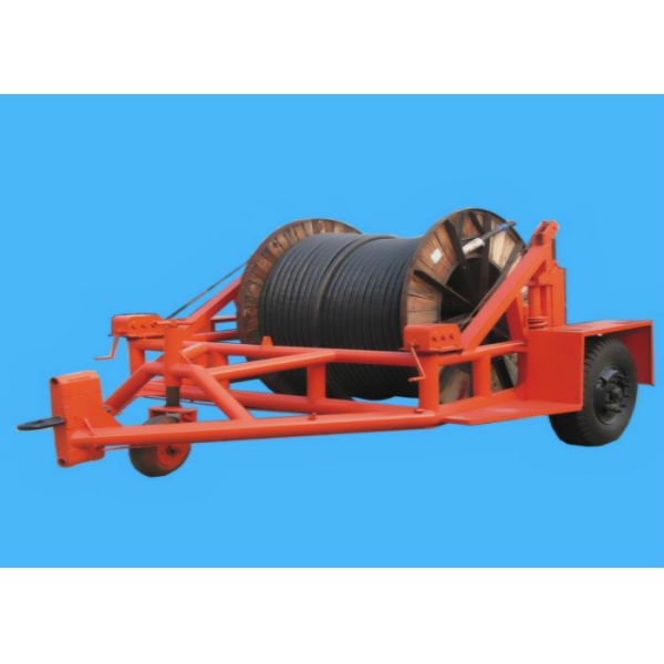 5 Ton Cable Reel Trailer , Cable Drum Carrier for stringing with automatic braking device