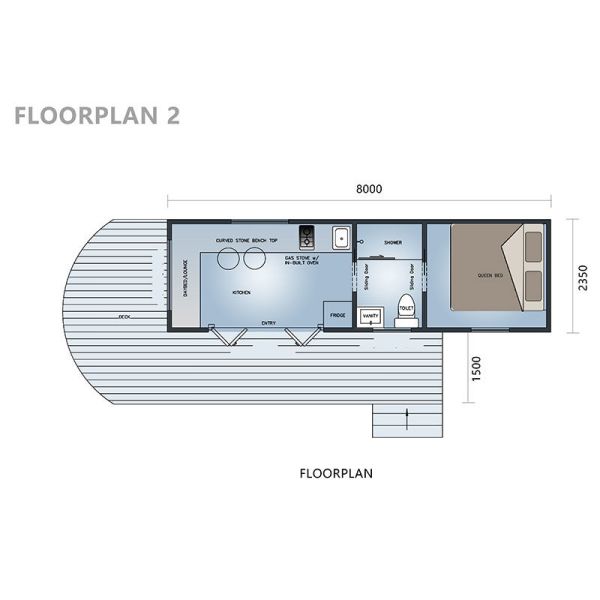 US / AS Modular Prefabricated Prefab Tiny House On Wheels With Bathroom