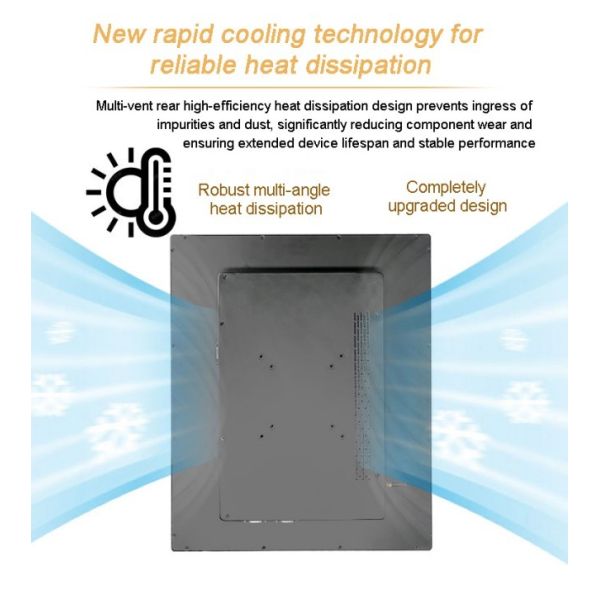 Factory Price Embedded/wall Mount Aluminum case Waterproof Lcd Monitor Fanless 12.1 inch Fully Enclosed Touch Screen Computer