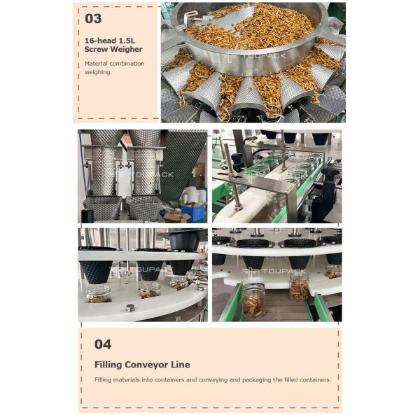 Automatic Instant Foodstuff Multihead Weigher Packing Machine Premade Bag Food Packaging Machines